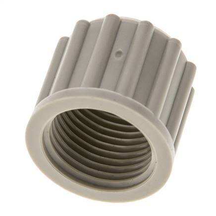 12x10mm (M18x1.5) Tuerca de Unión de PP Moleteada [5 Piezas]