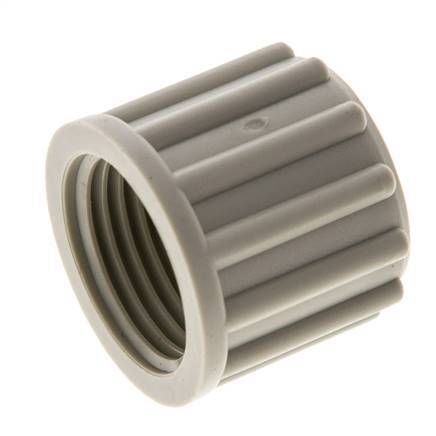 12x10mm (M18x1.5) Tuerca de Unión de PP Moleteada [5 Piezas]