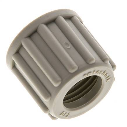 12x10mm (M18x1.5) Tuerca de Unión de PP Moleteada [5 Piezas]