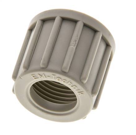Tuerca de unión de PP moleteada de 14x12mm (M20x1,5) [2 piezas]