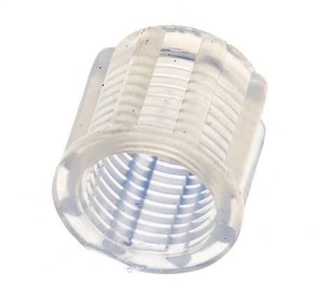 Tuerca de unión PFA de 6x4mm (M10x1) moleteada [2 piezas]