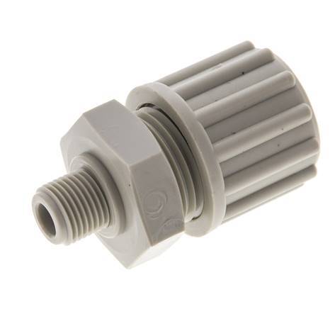 12x6mm & G1/8'' PP Straight Compression Fitting with Male Threads 10 bar PVC and PA