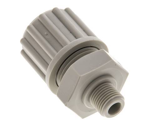 12x6mm & G1/8'' PP Straight Compression Fitting with Male Threads 10 bar PVC and PA