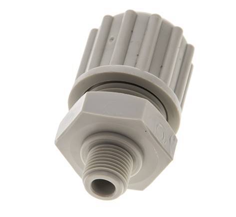 12x6mm & G1/8'' PP Straight Compression Fitting with Male Threads 10 bar PVC and PA