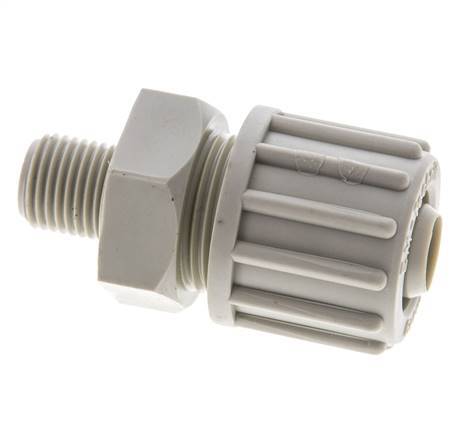 16x10mm & G1/4'' PP Straight Compression Fitting with Male Threads 10 bar PVC and PA
