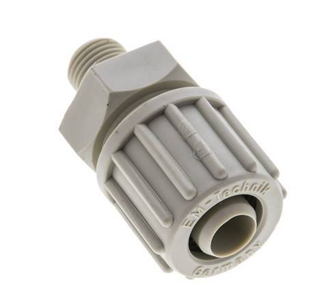 16x10mm & G1/4'' PP Straight Compression Fitting with Male Threads 10 bar PVC and PA