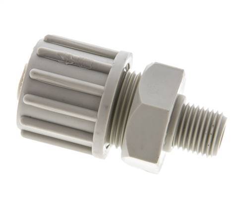 16x10mm & G1/4'' PP Straight Compression Fitting with Male Threads 10 bar PVC and PA