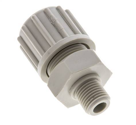 16x10mm & G1/4'' PP Straight Compression Fitting with Male Threads 10 bar PVC and PA
