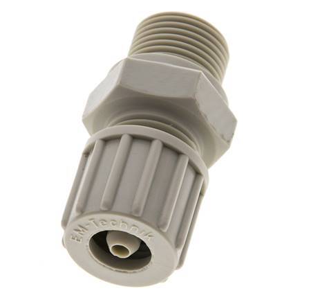 10x4mm & G3/8'' PP Straight Compression Fitting with Male Threads 10 bar PVC and PA