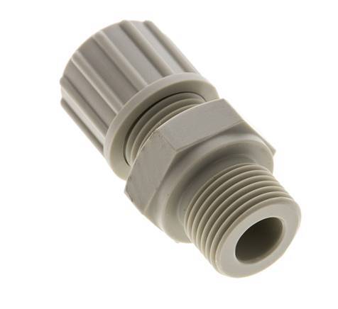 10x4mm & G3/8'' PP Straight Compression Fitting with Male Threads 10 bar PVC and PA