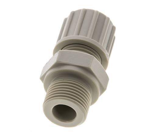 10x4mm & G3/8'' PP Straight Compression Fitting with Male Threads 10 bar PVC and PA
