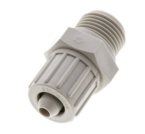 10x4mm & G1/8'' PVDF Straight Compression Fitting with Male Threads 10 bar PVC and PA