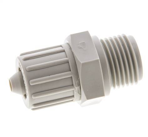 10x4mm & G1/8'' PVDF Straight Compression Fitting with Male Threads 10 bar PVC and PA