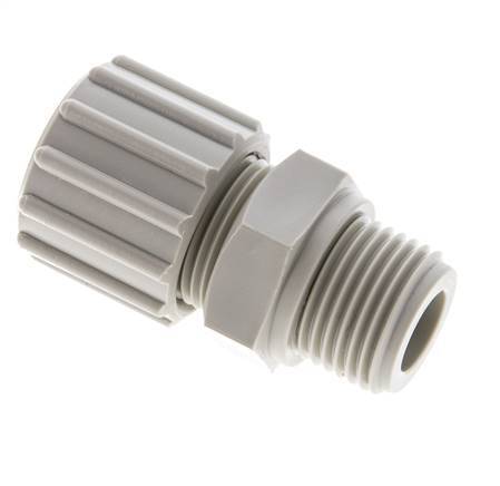 15x9mm & G1/2'' PP Straight Compression Fitting with Male Threads 10 bar PVC and PA