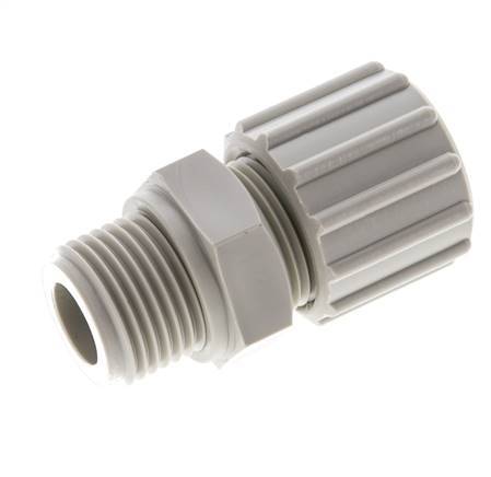 15x9mm & G1/2'' PP Straight Compression Fitting with Male Threads 10 bar PVC and PA