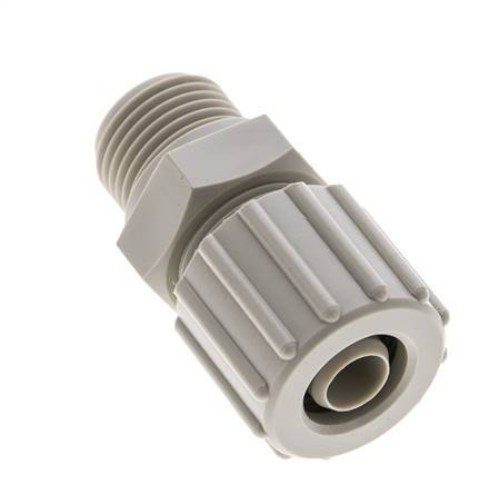 15x9mm & G1/2'' PP Straight Compression Fitting with Male Threads 10 bar PVC and PA