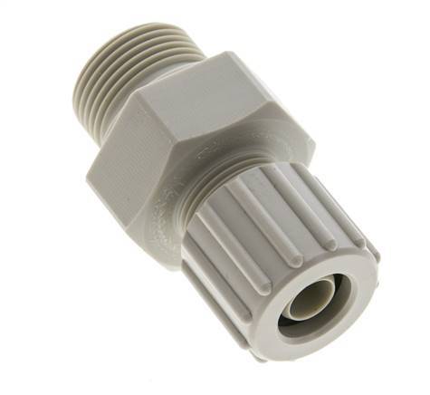 15x9mm & G3/4'' PP Straight Compression Fitting with Male Threads 10 bar PVC and PA