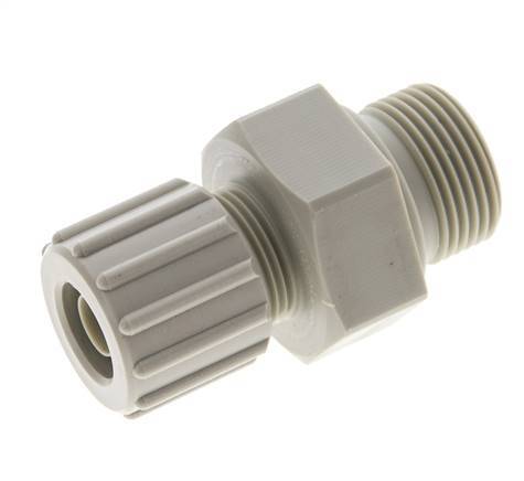 15x9mm & G3/4'' PP Straight Compression Fitting with Male Threads 10 bar PVC and PA