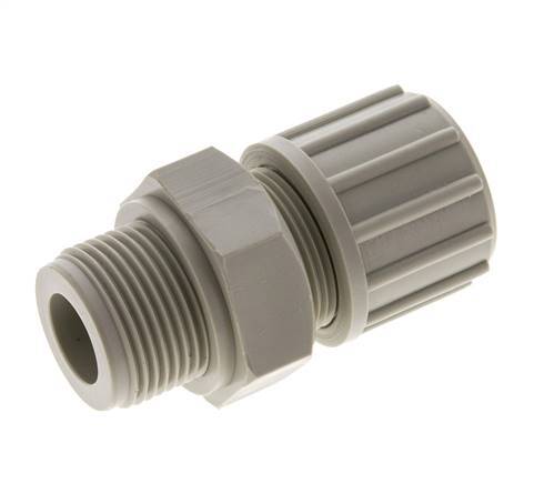 20x13mm & G3/4'' PP Straight Compression Fitting with Male Threads 10 bar PVC and PA