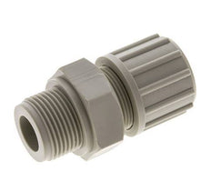 20x13mm & G3/4'' PP Straight Compression Fitting with Male Threads 10 bar PVC and PA