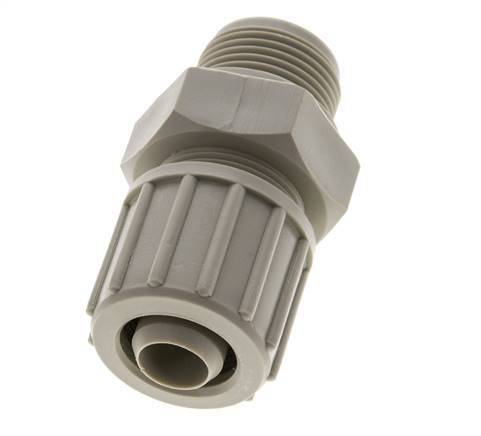 20x13mm & G3/4'' PP Straight Compression Fitting with Male Threads 10 bar PVC and PA