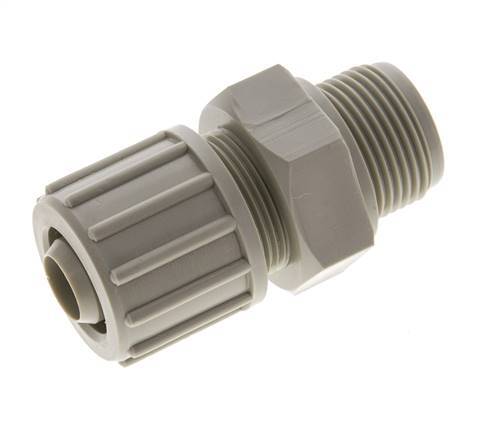 20x13mm & G3/4'' PP Straight Compression Fitting with Male Threads 10 bar PVC and PA