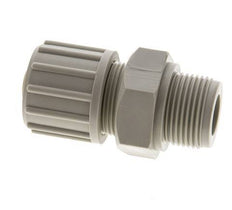 20x13mm & G3/4'' PP Straight Compression Fitting with Male Threads 10 bar PVC and PA