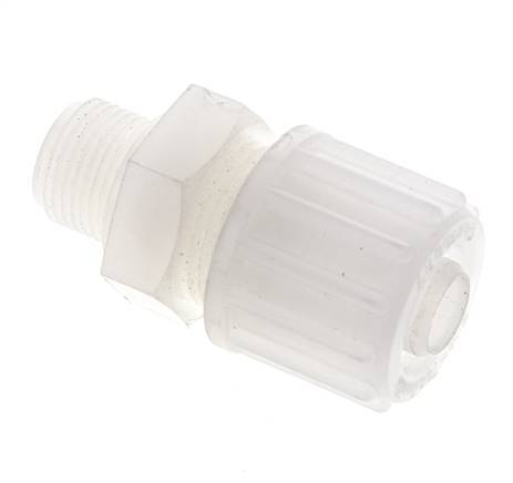 20x13mm & G1/2'' PVDF Straight Compression Fitting with Male Threads 10 bar PVC and PA