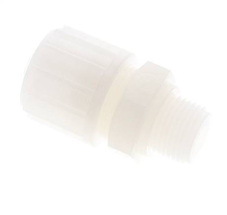 20x13mm & G1/2'' PVDF Straight Compression Fitting with Male Threads 10 bar PVC and PA