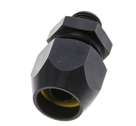 16x10mm & G1/4'' Aluminum Straight Compression Fitting with Male Threads 10 bar PVC and PA [2 Pieces]