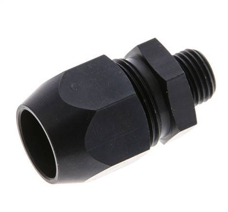 16x10mm & G1/4'' Aluminum Straight Compression Fitting with Male Threads 10 bar PVC and PA [2 Pieces]