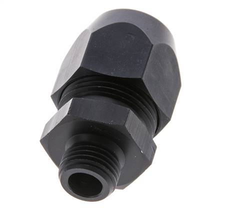 16x10mm & G1/4'' Aluminum Straight Compression Fitting with Male Threads 10 bar PVC and PA [2 Pieces]