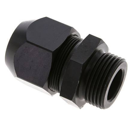 26x19mm & G1'' Aluminum Straight Compression Fitting with Male Threads 10 bar PVC and PA