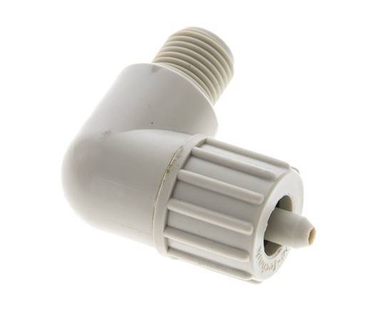 10x4mm & G1/4'' PP Elbow Compression Fitting with Male Threads 10 bar PVC and PA