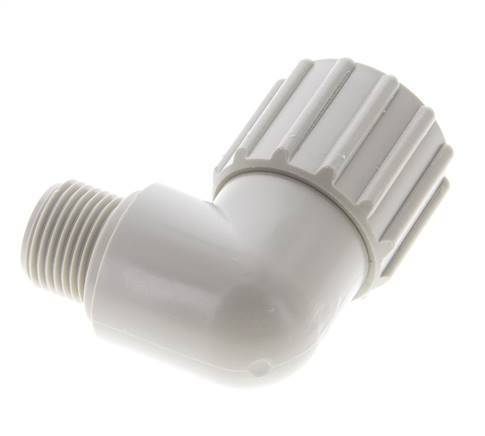 15x9mm & G3/8'' PP Elbow Compression Fitting with Male Threads 10 bar PVC and PA