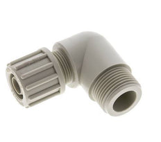 16x10mm & G3/4'' PP Elbow Compression Fitting with Male Threads 10 bar PVC and PA
