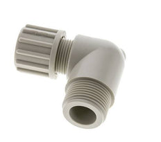 16x10mm & G3/4'' PP Elbow Compression Fitting with Male Threads 10 bar PVC and PA