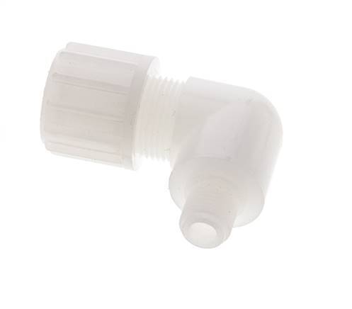 12x6mm & G3/8'' PVDF Elbow Compression Fitting with Male Threads 10 bar PVC and PA