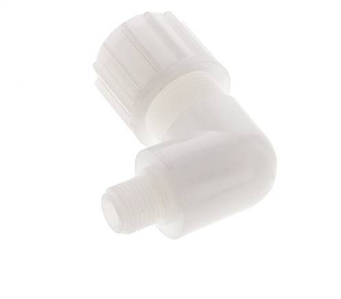 12x6mm & G3/8'' PVDF Elbow Compression Fitting with Male Threads 10 bar PVC and PA