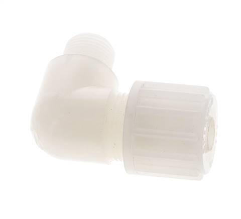 12x6mm & G3/8'' PVDF Elbow Compression Fitting with Male Threads 10 bar PVC and PA