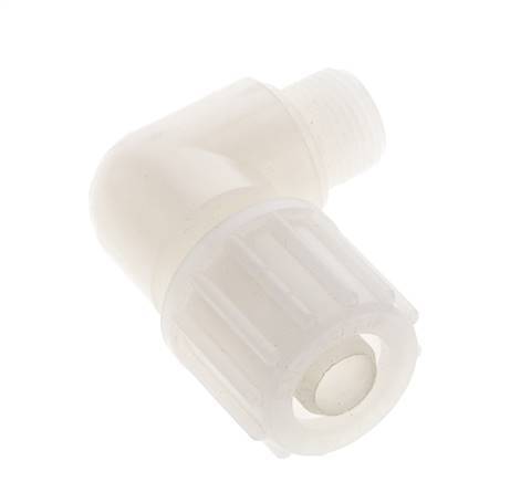12x6mm & G3/8'' PVDF Elbow Compression Fitting with Male Threads 10 bar PVC and PA