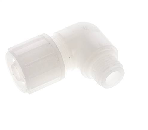 20x13mm & G1/2'' PVDF Elbow Compression Fitting with Male Threads 10 bar PVC and PA