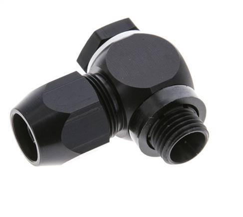 12x6mm & G1/4'' Aluminum Elbow Compression Fitting with Male Threads 10 bar PVC and PA
