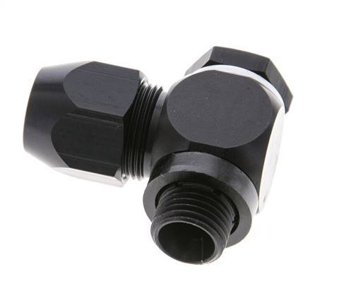 12x6mm & G1/4'' Aluminum Elbow Compression Fitting with Male Threads 10 bar PVC and PA