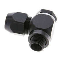 12x6mm & G1/4'' Aluminum Elbow Compression Fitting with Male Threads 10 bar PVC and PA
