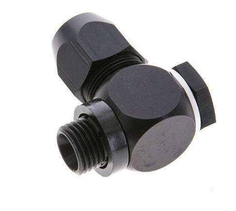 12x6mm & G1/4'' Aluminum Elbow Compression Fitting with Male Threads 10 bar PVC and PA