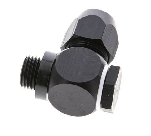 12x6mm & G1/4'' Aluminum Elbow Compression Fitting with Male Threads 10 bar PVC and PA