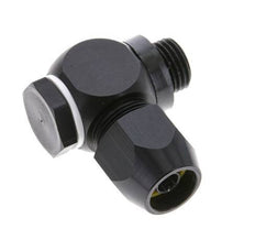 12x6mm & G1/4'' Aluminum Elbow Compression Fitting with Male Threads 10 bar PVC and PA
