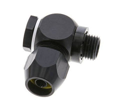 12x6mm & G1/4'' Aluminum Elbow Compression Fitting with Male Threads 10 bar PVC and PA