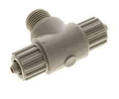 Accesorio de compresión en T de PP 12x6 mm y G1/2'' con rosca macho 10 bar PVC y PA